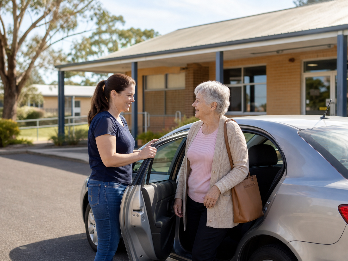 Volunteer helping with transport to an appointment